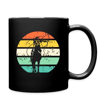 Retro Vintage Game Archery Hunting Designs - Full Colour Mug - black - Right
