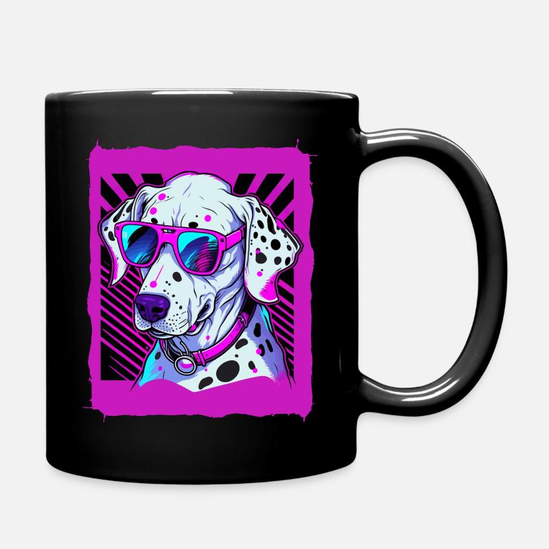 Dalmatiner-Hund - Tasse einfarbig - Schwarz