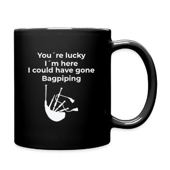 Drôle de joueur de cornemuse Joueur de cornemuse - Mug uni - noir - Droite