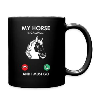 Mon cheval appelle et je dois y aller - Cheval - Mug uni - noir - Droite