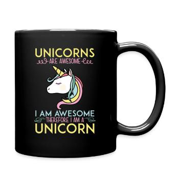 Einhörner Sind Fantastisch Ich Bin Fantastisch - Tasse einfarbig - Schwarz - Rechts