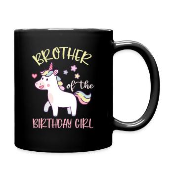 Frère d’un garçon d’anniversaire - licorne - Mug uni - noir - Droite