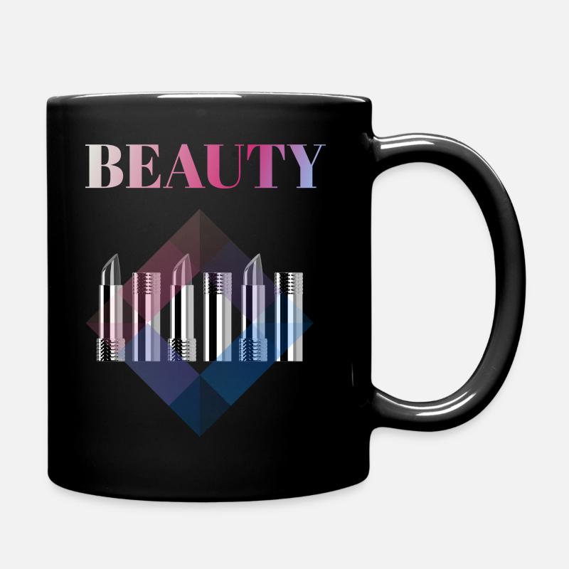 Logo beauté rouge a levre - Mug uni - noir