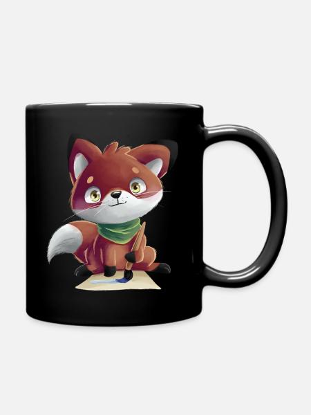 Renard colorieur - Mug uni - noir