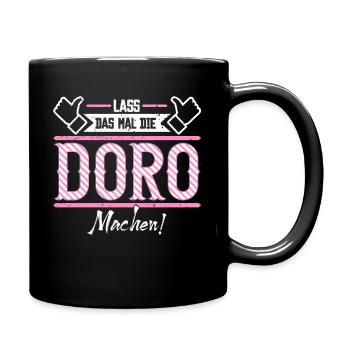 Doro Geschenkidee Geschenk Geburtstag - Tasse einfarbig - Schwarz - Rechts