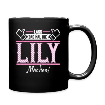 Lily Geschenkidee Geschenk Geburtstag - Tasse einfarbig - Schwarz - Rechts
