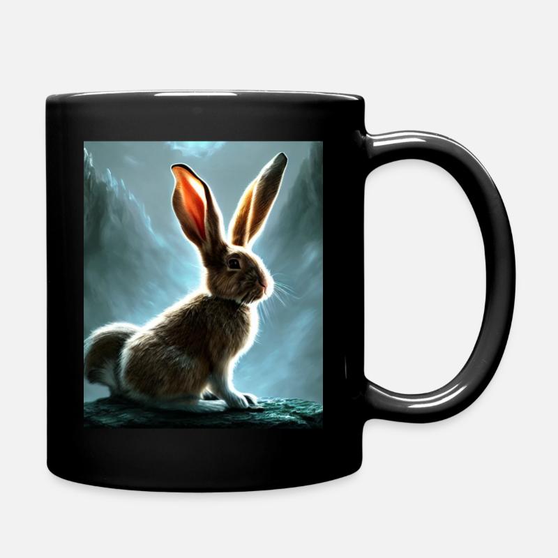 Hare - Full Colour Mug - black