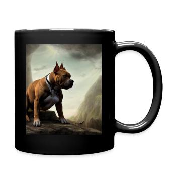 Pitbull - Tasse einfarbig - Schwarz - Rechts