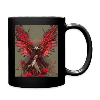 Adler - Tasse einfarbig - Schwarz - Rechts