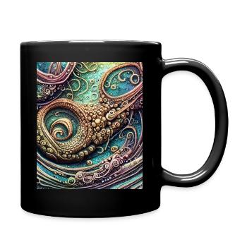 Fische - Tasse einfarbig - Schwarz - Rechts