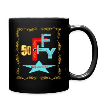 1973 birthday - blue star - Mug uni - noir - Droite