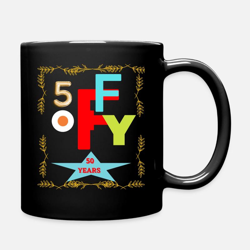 fifty years Birthday - Mug uni - noir