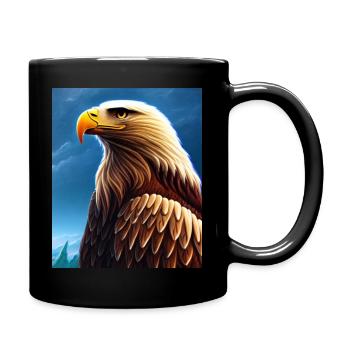 Aigle épique - Mug uni - noir - Droite