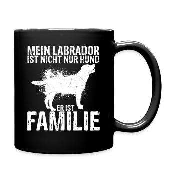Hundezüchter Hundebesitzer Labrador vierbeiniges F - Tasse einfarbig - Schwarz - Rechts