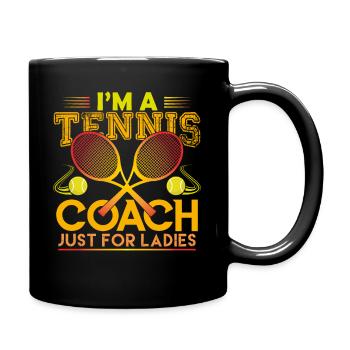 Tennis Coach Gift Tennis Coach The Best! - Full Colour Mug - black - Right
