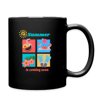 Summer 2023 is coming soon - Summer feeling - Tasse einfarbig - Schwarz - Rechts