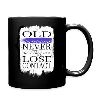 electrical electrician coffee electrician humor - Tasse einfarbig - Schwarz - Rechts