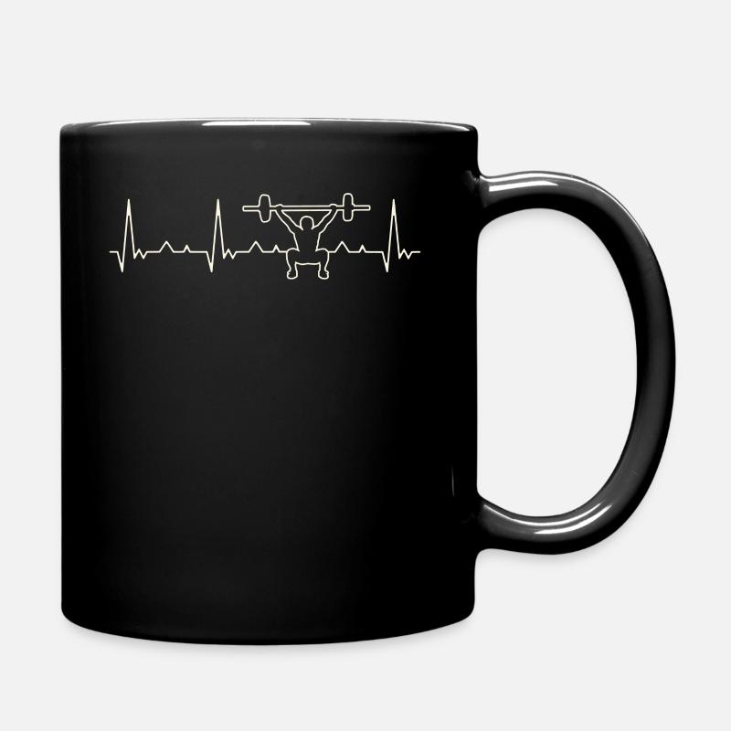 Cross Training Man hebt Gewichte. Herz. Liebe. - Tasse einfarbig - Schwarz