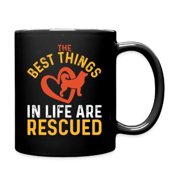 The best things in life are saved - Full Colour Mug - black - Right