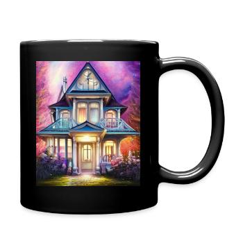 Maison fantastique - Mug uni - noir - Droite