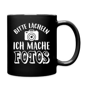 Bitte Lächeln, ich mache Fotos - Tasse einfarbig - Schwarz - Rechts