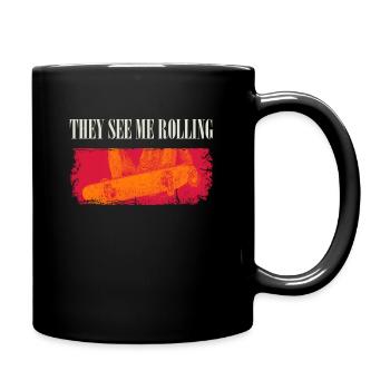 You See Me Skateboarding Rolling Skater - Full Colour Mug - black - Right