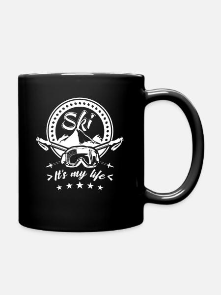 Sports d’hiver Skifahrer Ski Ski - Mug uni - noir