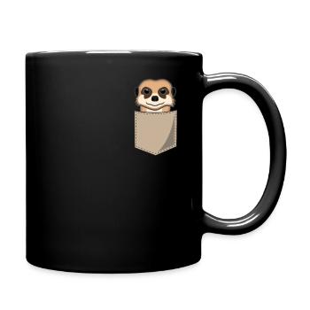 Suricate drôle dans la poche de poitrine Imprimer Cadeau - Mug uni - noir - Droite