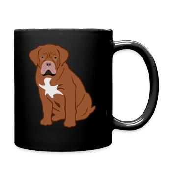 Bordeaux Grand Dague Chien Chien Amoureux Cadeau - Mug uni - noir - Droite
