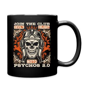 Laughing Skull Moto Motard Drôle de dicton - Mug uni - noir - Droite