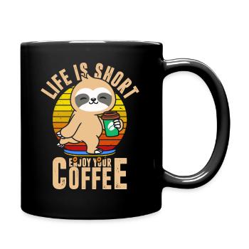 Life is short, enjoy your coffee - Full Colour Mug - black - Right