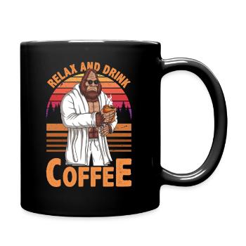 Détendez-vous et sirotez un café - Mug uni - noir - Droite