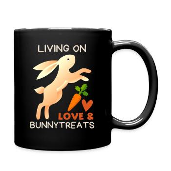 Lapin, lapin disant amour-amour Saint-Valentin - Mug uni - noir - Droite