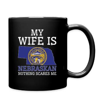 Rien ne me fait peur Nebraska femme Nebraska - Mug uni - noir - Droite