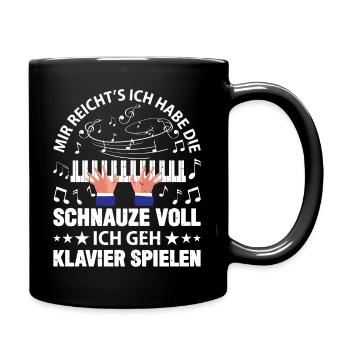 Klavier Klavierspieler Pianist - Tasse einfarbig - Schwarz - Rechts
