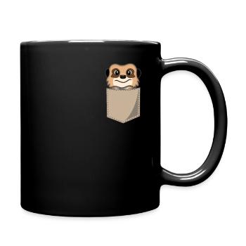 Suricate drôle dans la poche de poitrine Imprimer Cadeau - Mug uni - noir - Droite