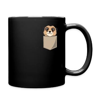 Suricate drôle dans la poche de poitrine Imprimer Cadeau - Mug uni - noir - Droite
