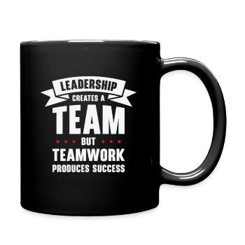 Boss Leadership Teamwork Success Office Work - Full Colour Mug - black - Right