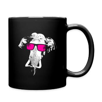 Elefant Sonnenbrille Elefantenliebe Tier Fan Elefa - Tasse einfarbig - Schwarz - Rechts