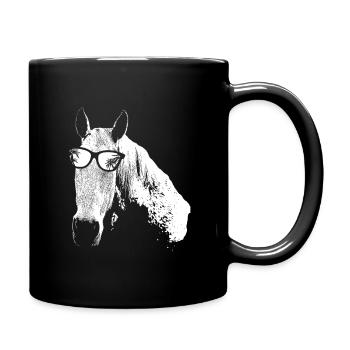 Pferd Sonnenbrille Uralub Reiten Pferdeliebe Pferd - Tasse einfarbig - Schwarz - Rechts
