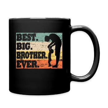 Big brother sibling family - Full Colour Mug - black - Right