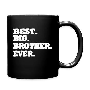 Großer Bruder Geschwister Familie - Tasse einfarbig - Schwarz - Rechts