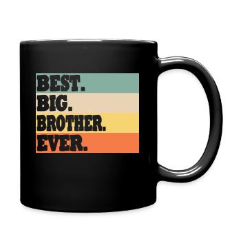 Großer Bruder Geschwister Familie - Tasse einfarbig - Schwarz - Rechts