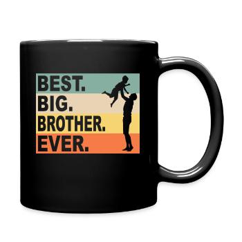 Big brother sibling family - Full Colour Mug - black - Right