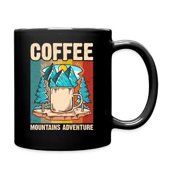Coffee Mountains Abenteuer - Tasse einfarbig - Schwarz - Rechts