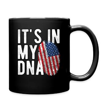 It's in my DNA - USA Fingerabdruck - Tasse einfarbig - Schwarz - Rechts