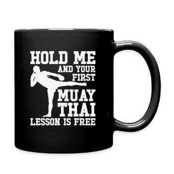 Muay Thai Coach Kickboxing Instructor Martial Arts - Full Colour Mug - black - Right