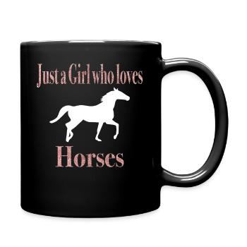 Pferd Reiten Reitverein Geschenkidee - Tasse einfarbig - Schwarz - Rechts