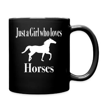 Pferd Reiten Reitverein Geschenkidee - Tasse einfarbig - Schwarz - Rechts