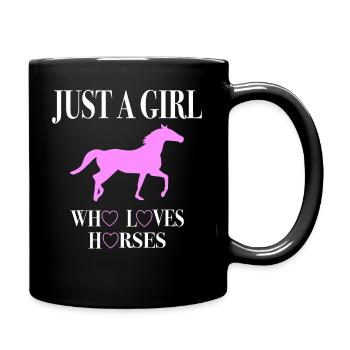 Pferd Reiten Reitverein Geschenkidee - Tasse einfarbig - Schwarz - Rechts